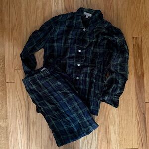 J. Crew Green and Black Plaid Shirt